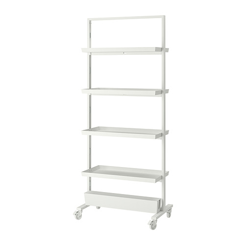 MITTZON, frame w castors/disp shlf/cable box