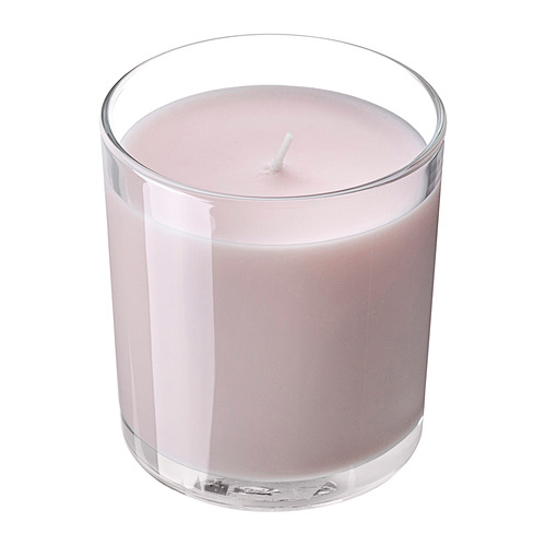 LOTSFÅGEL, scented candle in glass