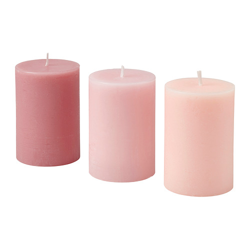 LOTSFÅGEL scented pillar candle