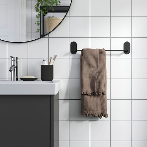 SKOGHALL, towel rail, self-adhesive