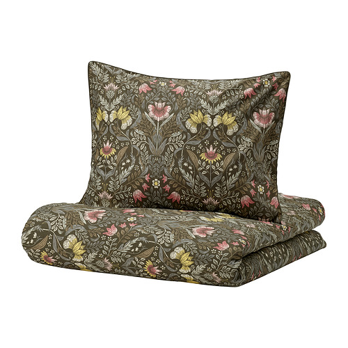 KÄRRDUNÖRT duvet cover and 2 pillowcases