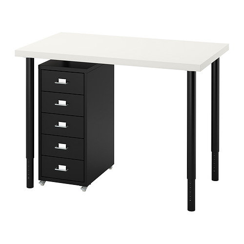 LINNMON/OLOV/HELMER, skrifborð og hirsla