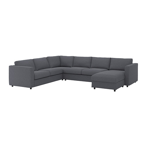 VIMLE, crnr sofa-bed, 5-seat w chaise lng