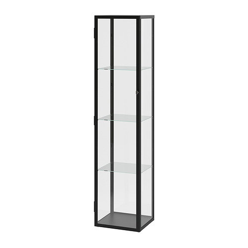 BLÅLIDEN/STRIMSÄV glass-door cabinet with lighting