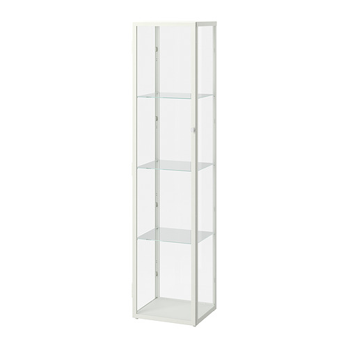 BLÅLIDEN/STRIMSÄV glass-door cabinet with lighting