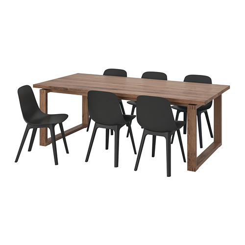 MÖRBYLÅNGA, table and 6 chairs