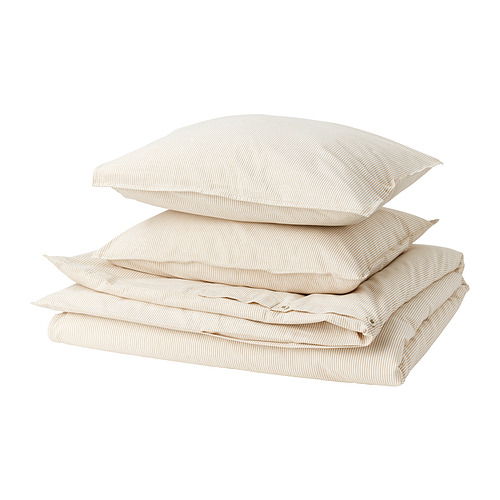 BERGPALM duvet cover and 2 pillowcases