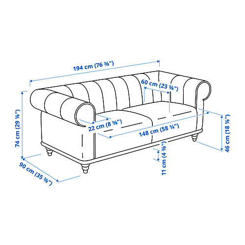 VISKAFORS 2-seat sofa