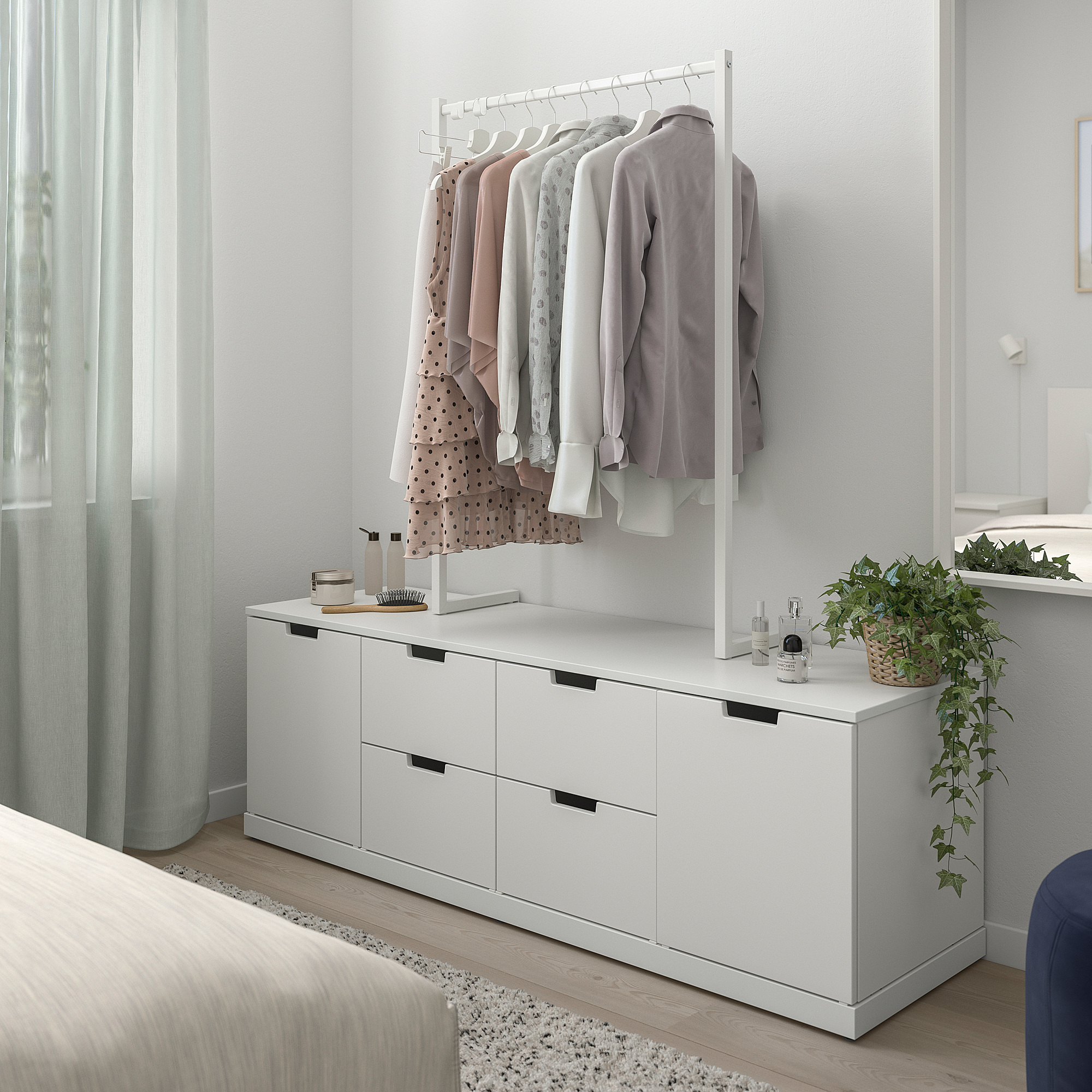 NORDLI kommóða, sex skúffur