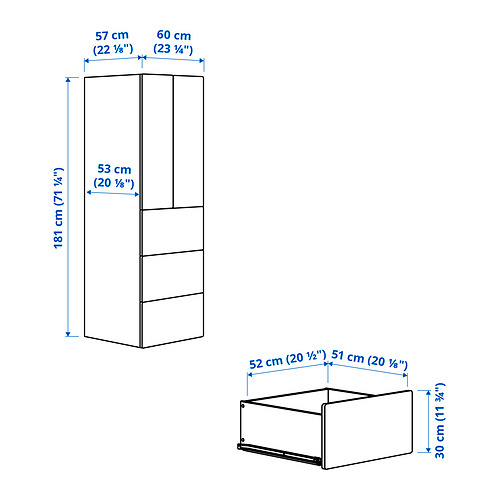 SMÅSTAD/PLATSA wardrobe