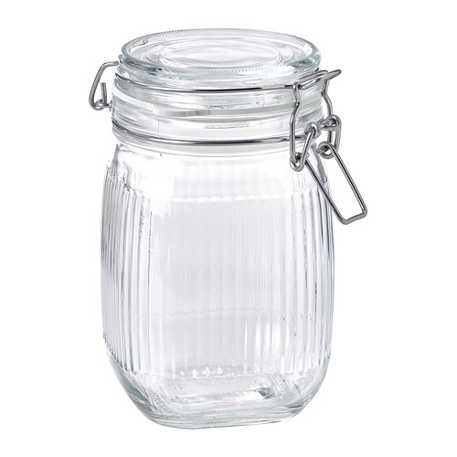 KÖSSEBÄR jar with lid