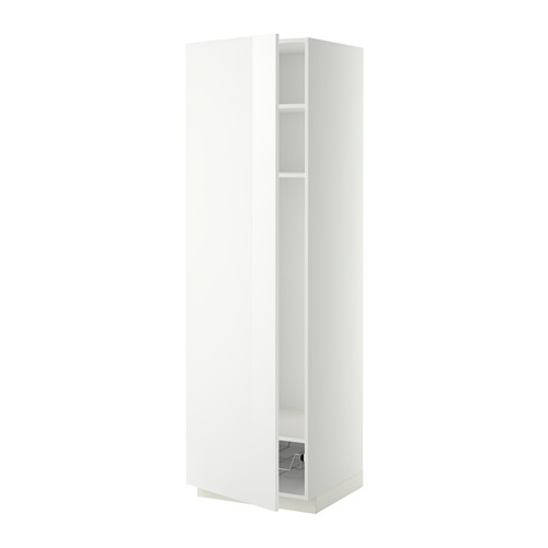 METOD high cabinet w shelves/wire basket