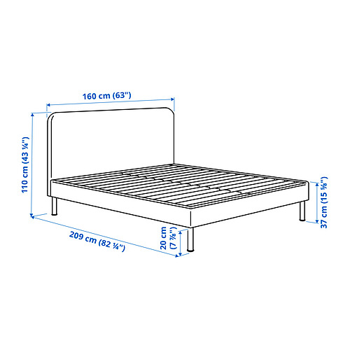 BLÅFJÄLLET divan bed