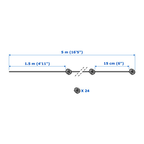 LIVSÅR LED lighting chain with 24 lights