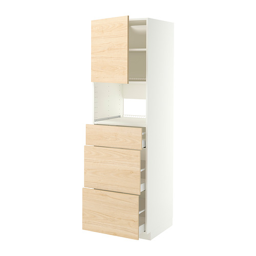 METOD/MAXIMERA high cabinet f built-in appliances