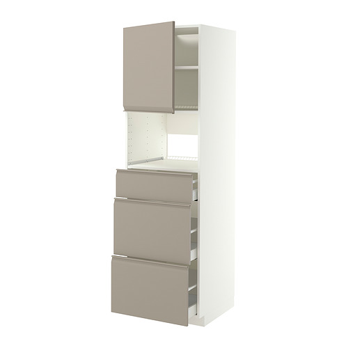 METOD/MAXIMERA high cabinet f built-in appliances