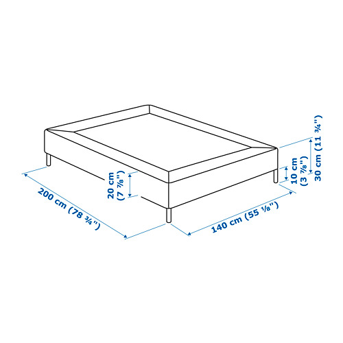LYNGÖR gormadýnubotn með fótum