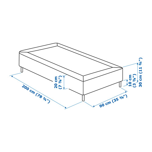 ESPEVÄR slatted mattress base with legs