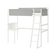 VITVAL loft bed frame with desk top