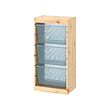 Light white stained pine/grey-blue