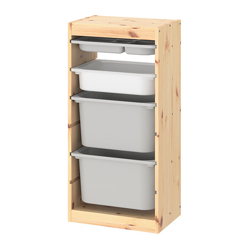 TROFAST, storage combination with boxes/tray