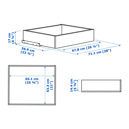 KOMPLEMENT drawer with framed glass front