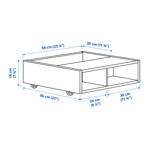 FREDVANG underbed storage/bedside table