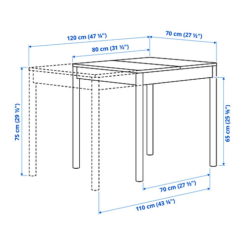 TONSTAD extendable table