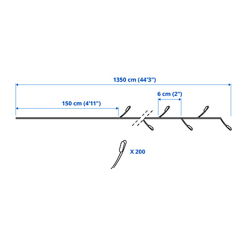 STRÅLA LED ljósasería, 200 ljósa
