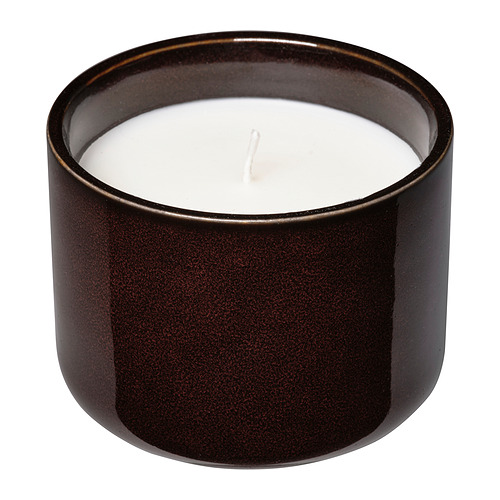 KOPPARLÖNN, scented candle in ceramic jar