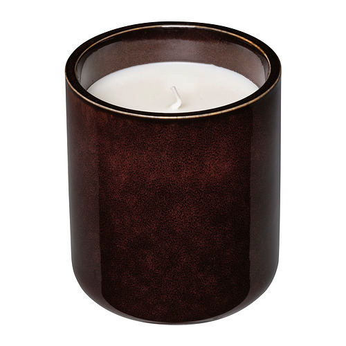 KOPPARLÖNN, scented candle in ceramic jar