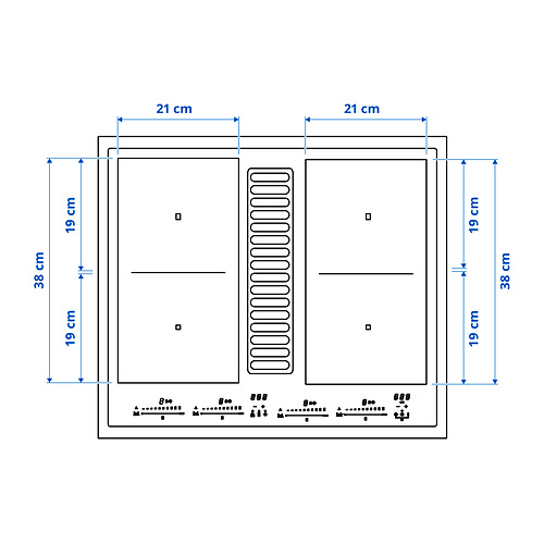 TÄCKNAN induction hob/integrated extractor