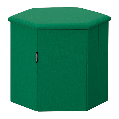 KJUGE, pouffe with storage