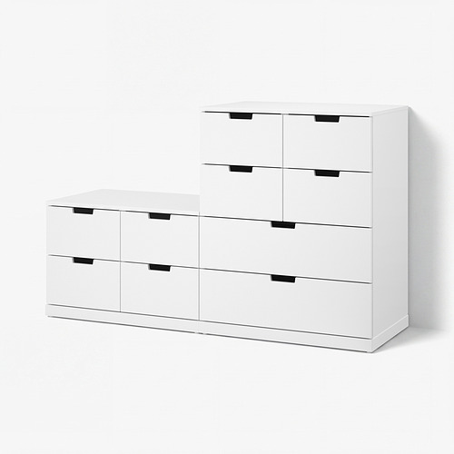 NORDLI, kommóða, tíu skúffur