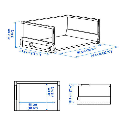 MAXIMERA skúffa, há