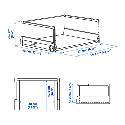 MAXIMERA skúffa, há