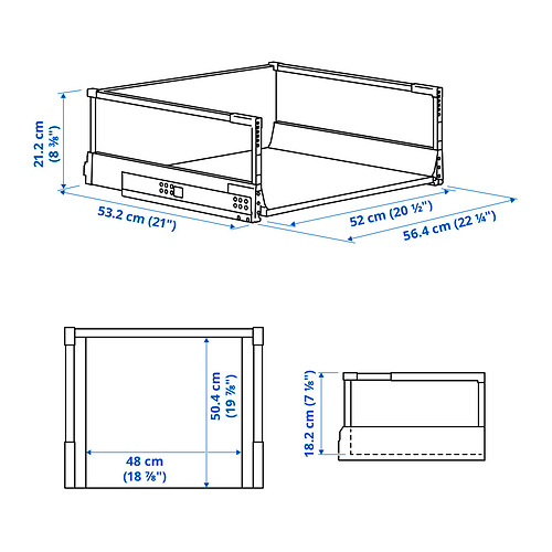 MAXIMERA skúffa, há