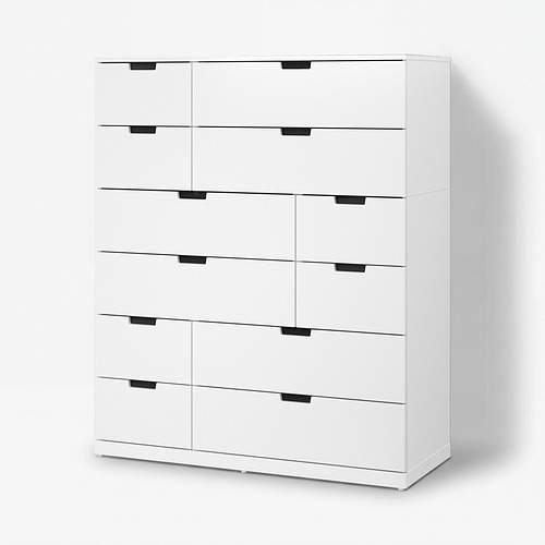 NORDLI kommóða, 12 skúffur