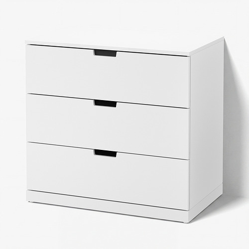 NORDLI kommóða, þrjár skúffur