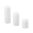 SILVERMÅS LED pillar candle, set of 3