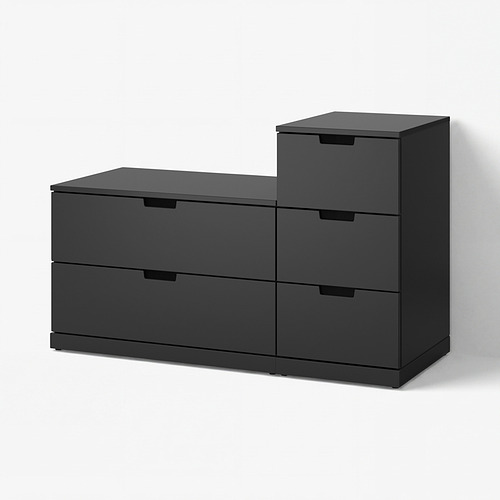 NORDLI, kommóða, fimm skúffur