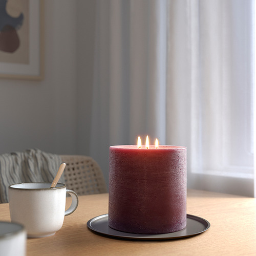 GRÄNSSKOG, unscented pillar candle, 3 wick