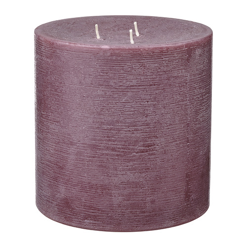 GRÄNSSKOG unscented pillar candle, 3 wick