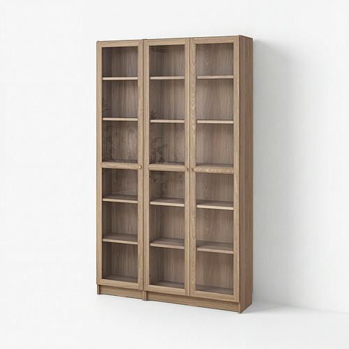 BILLY/OXBERG, bookcase combination w glass doors