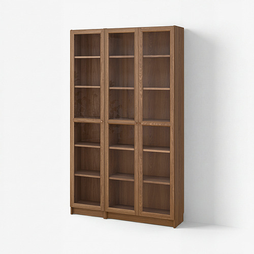 BILLY/OXBERG, bookcase combination w glass doors