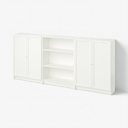 BILLY/OXBERG, bookcase combination with doors