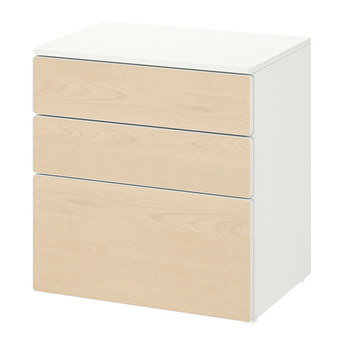 SMÅSTAD/PLATSA, chest of 3 drawers