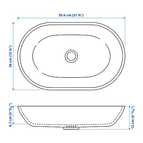 OXMYREN handlaug á borðplötu