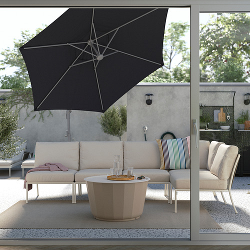 HISSÖ/IGGÖN, parasol, hanging with base