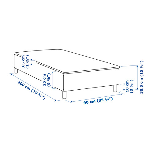 SNARUM sprung base incl. mattress pad